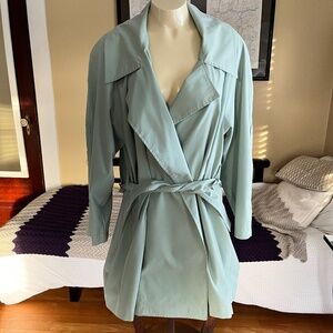 VTG La City Light Sage Belt-Closure Jacket Made in France